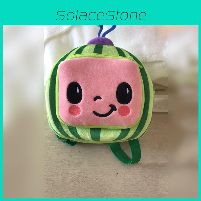 Adorable Cocomelon Plush Backpack For Kids Featuring Soft Material And Cute Design