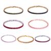 Schickes Armband mit Strasssteinen, zart, exquisit, mehrfarbig, funkelnd, hinreißender Tennis-Armreif für Damen