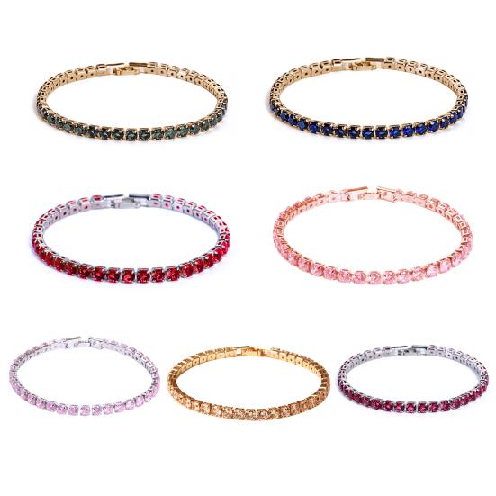 Brățară șic cu stras delicat rafinat multicolor strălucitor rochie răpitoare tenis brățară femei bijuterii încheietura mâinii