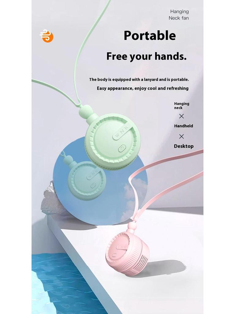 Portable Bladeless Neck Fan with USB Charging