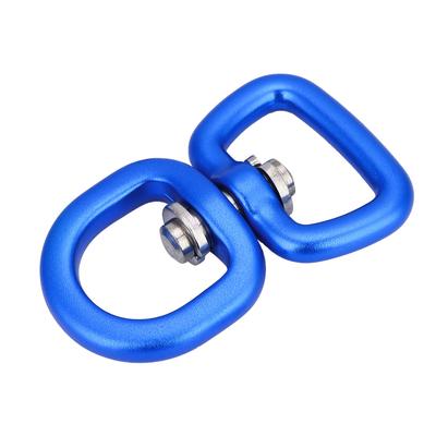 Outdoor Aluminiumlegierung Schlüsselring Verbindung Drehbare Wirbelschnalle Adapter Dunkelblau