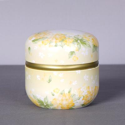 Tea Can Flower Print Wear-Resistant Tinplate Tin Can with Sealed Cover Home Storage
