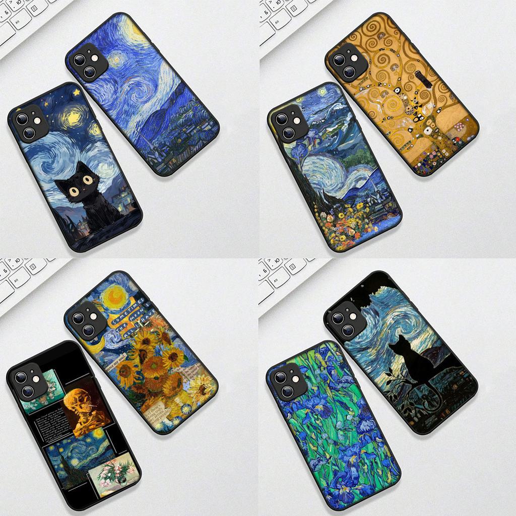 Cover for Apple iPhone 12 13 Pro Max Mini ProMax X XR Air XS 12Pro 13Pro Casing Phone Case Starry Night Van Gogh Sky Art