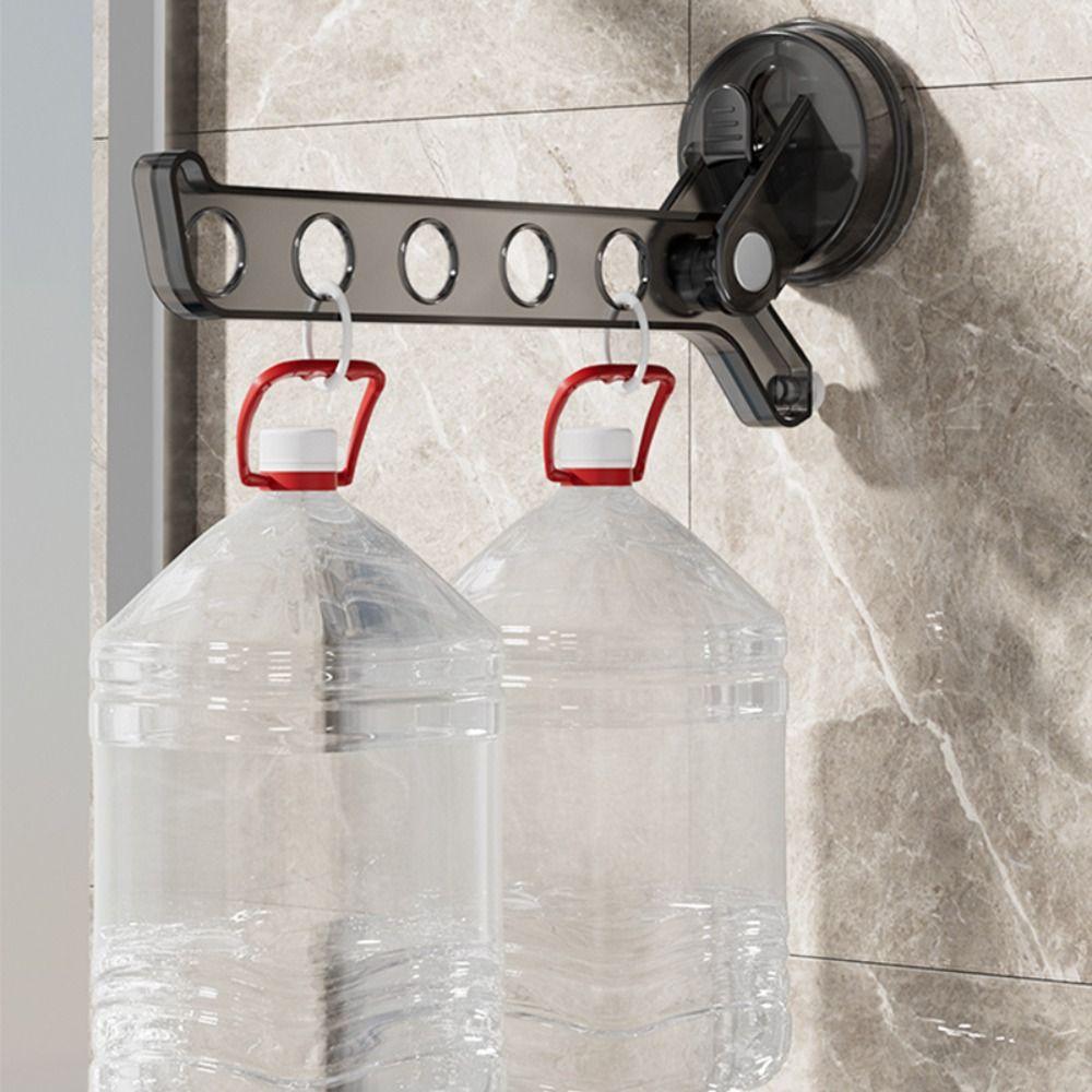 

Plastic Travel Drying Rack 5 Holes Wall Mounted Clothes Storage Organizer чорний