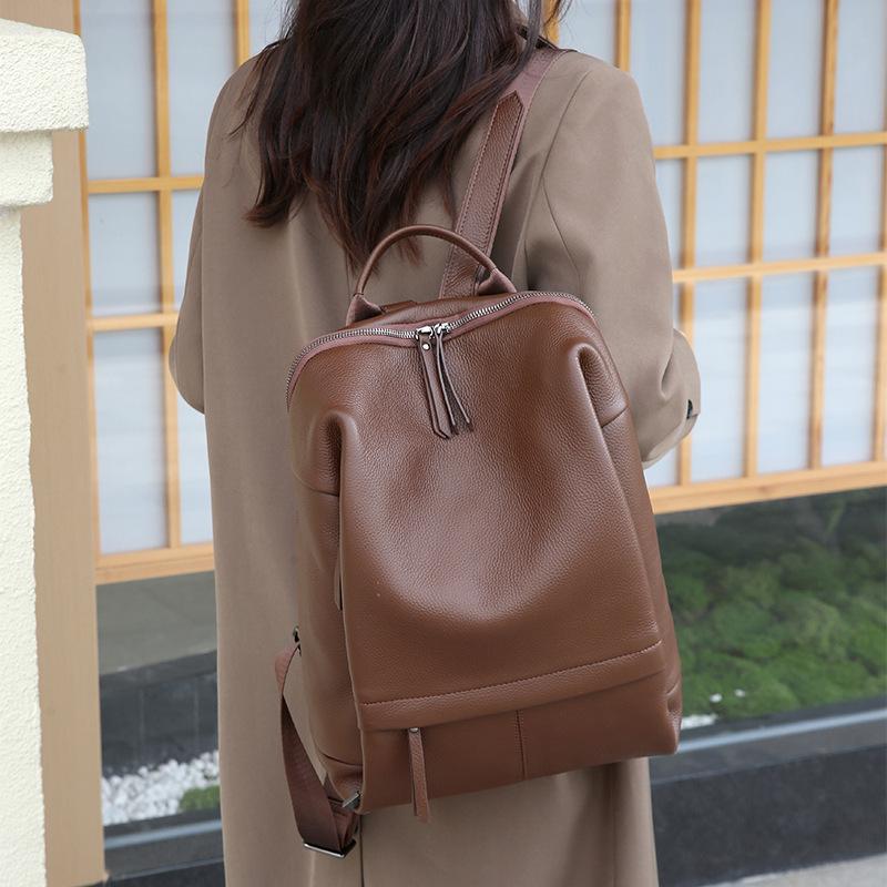 

Кожаный рюкзак для ноутбука 15 дюймов для деловых поездок 2025: Большая вместимость, повседневный и универсальный