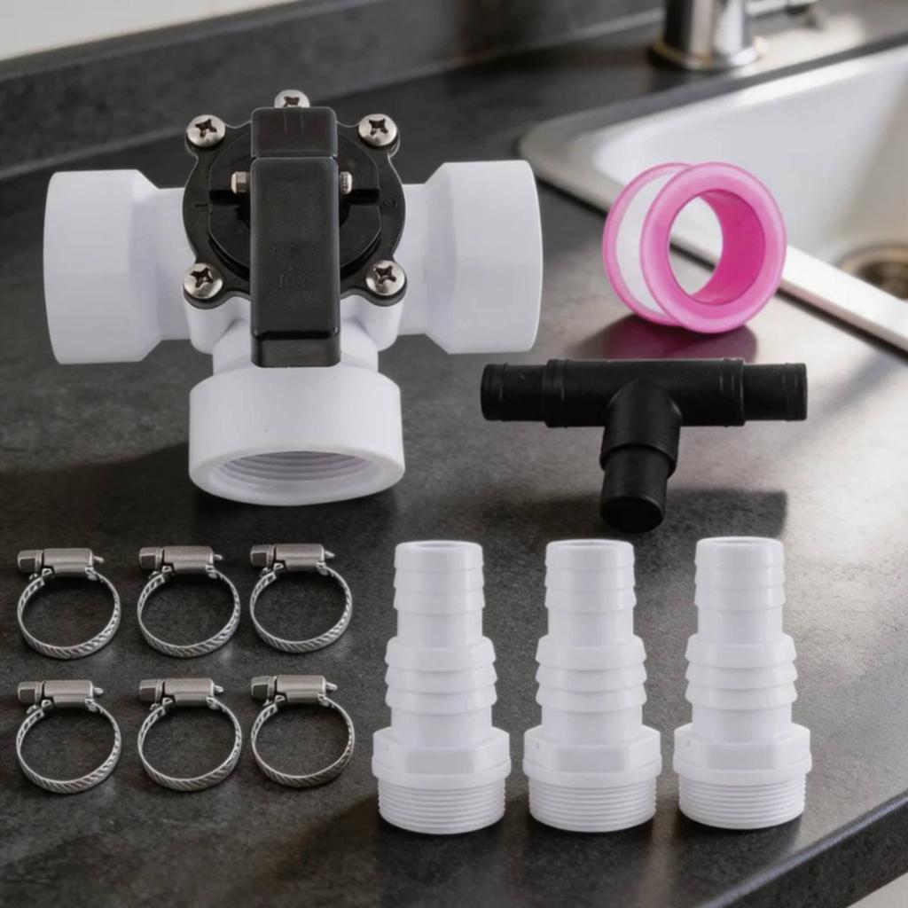 3 Pieces 1.5 Inch Pool Diverter Valve Self-Lubricating 3 Way Pool Valve Chemical Resistant Long-Lasting For Filtration System