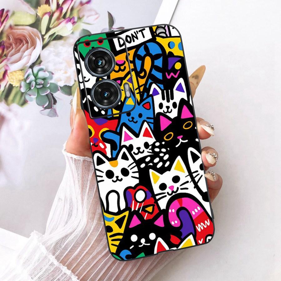 For Motorola Edge 50 Fusion Case XT2429-1 Soft TPU Flower Protective Phone Cases For Motorola G96 motog96 5G Fundas Cover Coque