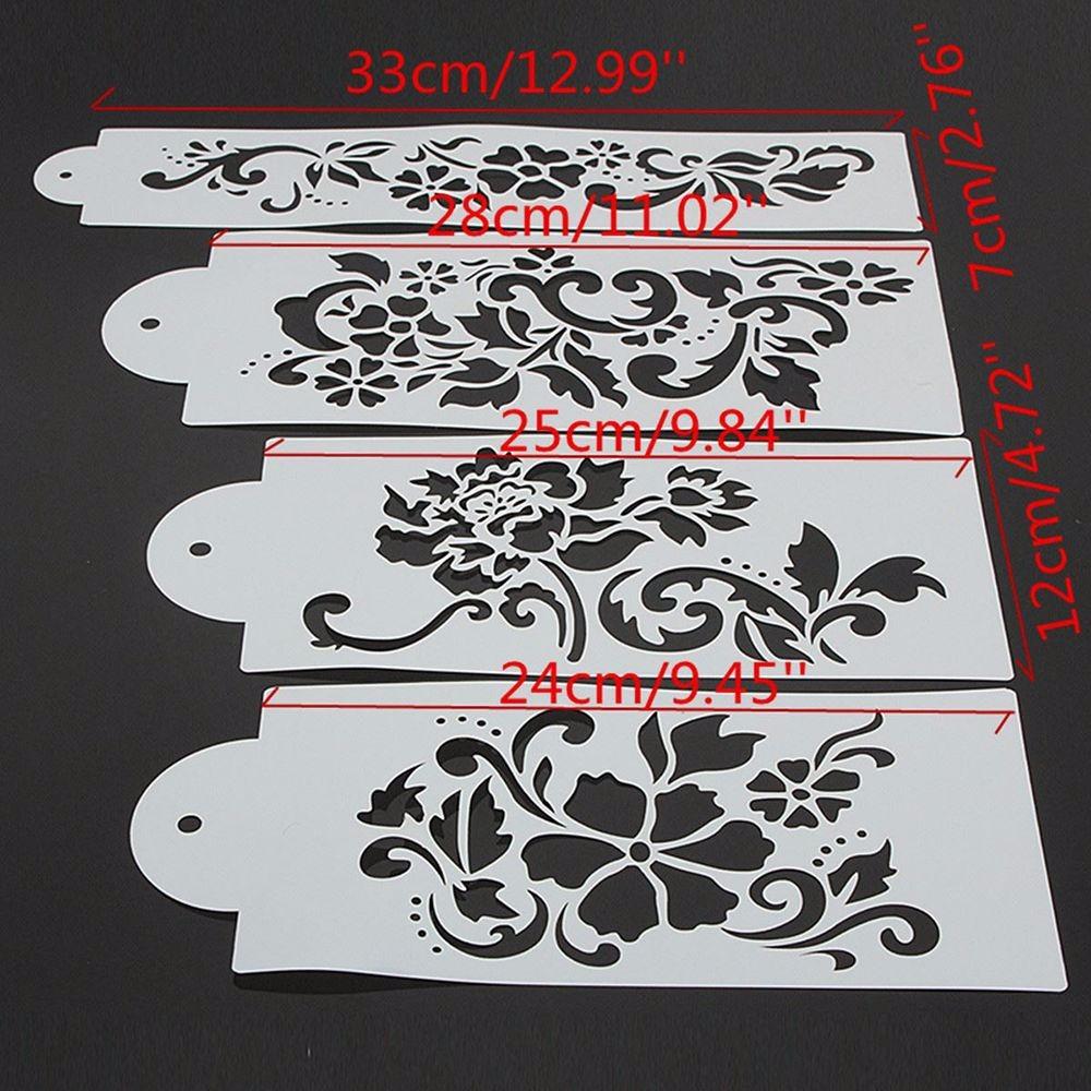 Cake Decorating Tool Damask Lace Border Cake Side Cupcake Stencil Sugarcraft Decoration Mould Baking Tool Kitchen Accessories