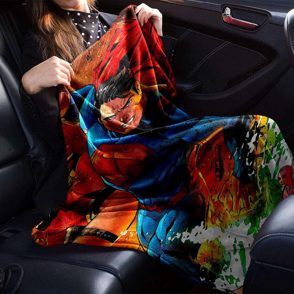 1pc The heroic Superman Flannel Blanket Soft Warm Throw for Home, Office, Travel, All-Season Cozy Bedding Gift L1456
