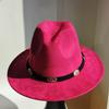 Simple Suede Fedora Hat For Men Fedoras With Handmade Band Panama Hat Cap Unisex Church Hat Fascinator Felt Panama Cap