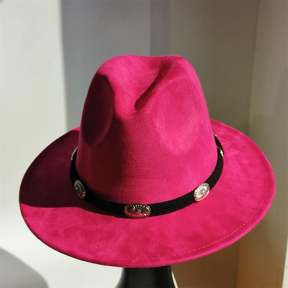 Simple Suede Fedora Hat For Men Fedoras With Handmade Band Panama Hat Cap Unisex Church Hat Fascinator Felt Panama Cap