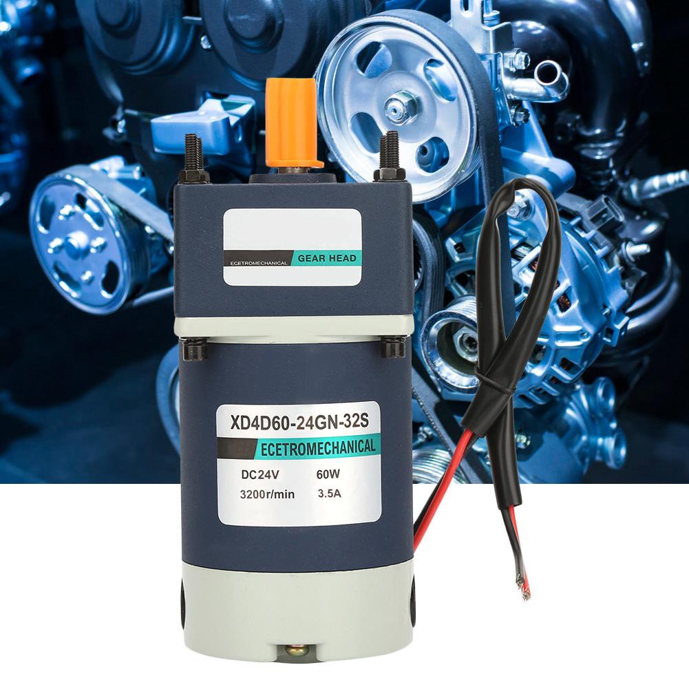 24V 60W High Torsion Adjustable Speed Metal Gear Permanent Magnet DC Geared Motor(20, 160RPM)