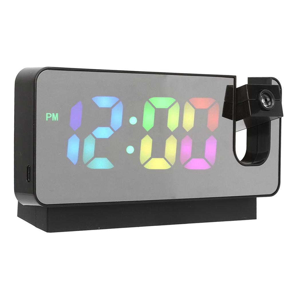 Digital Alarm Clock Temperature Display Calendar Snooze Mute Voice Activated Mode LED Mirror Project