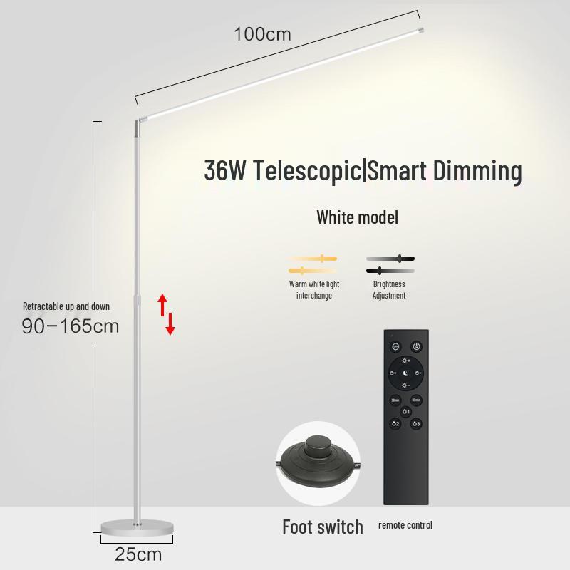 Retractable Super Bright LED Floor Lamp for Living Room, Bedroom, Bedside, Reading, Piano, and Eyelash Extension