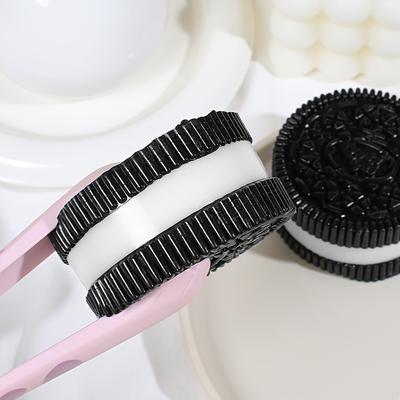 Super Soft Handmade Black Biscuit Decompression Taba Squishy Toys Stress Relieving Slow Rebound Fidget Toy For Adults Relaxation