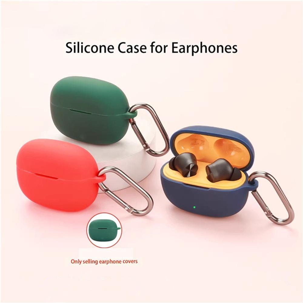 Dla Realme Buds T200 Lite Etui Silikonowe Bezprzewodowe Słuchawki Ochronne Etui z Klamrą Anti-Lost