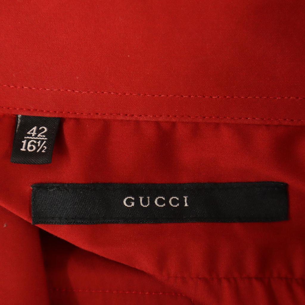 GUCCI made in Italy Short sleeve stretch shirt 42 Red Men's Used