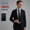 MUSHILANG Men's 100% Wool Business Suit Jacket