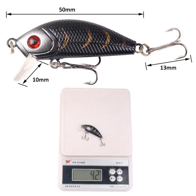 1PCS Minnow Fishing Lure 50mm 4.2g Hard Bait Jig Bait Carp Striped Bass Fishing Tackle Fishing Lure Carp Bait