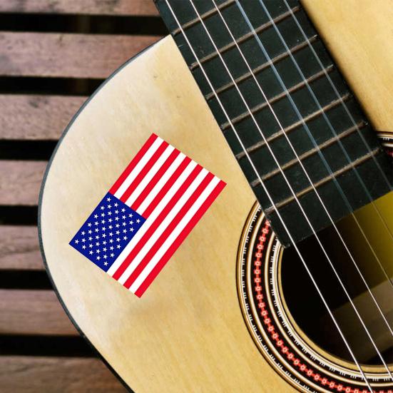 250 Stück/Rolle Aufkleber Amerikanische Flagge Blau Rot Weiß Gestreift Sternmuster USA Flaggenaufkleber Wetterfest Kupfer Selbstklebend Glänzend