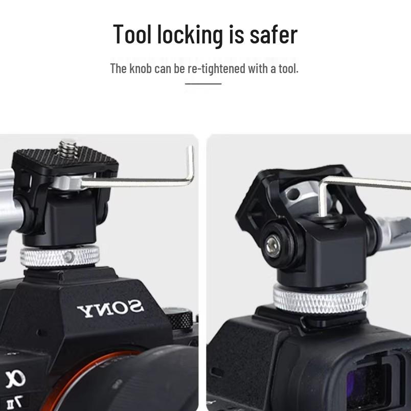 Adjustable Metal Ball Head Mount for DSLR Camera Monitors