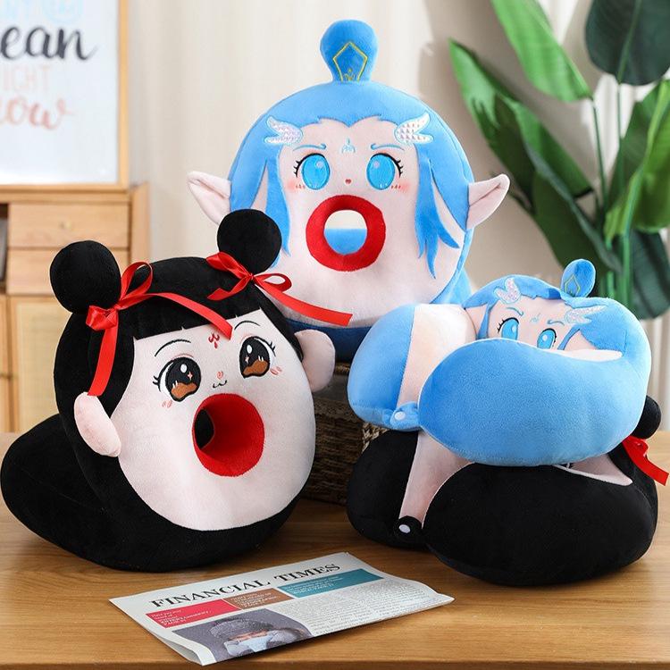 Nezha & Ao Bing Anime Plush Pillow - Office Nap Pillow & Birthday Gift