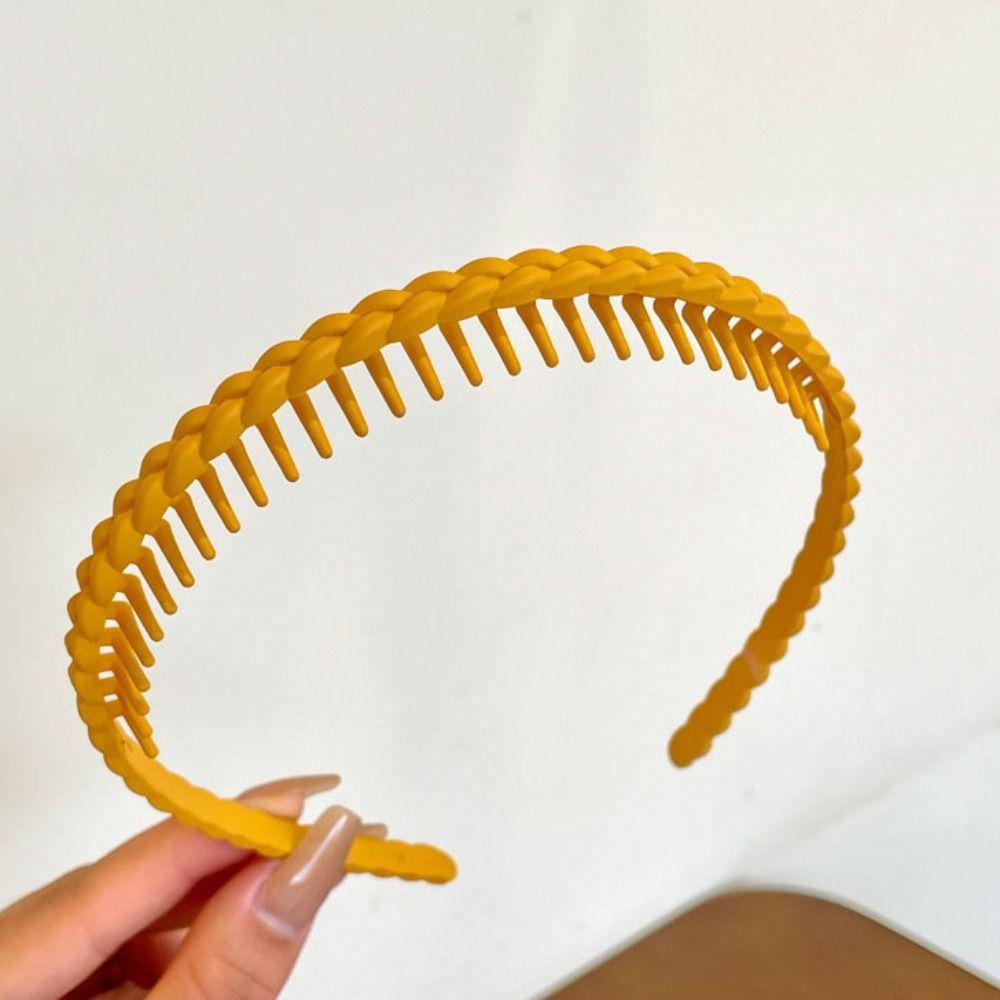 Acrylic Teeth Matte Hair Hoop Korean Style Non-slip Hairband Fashion   Outdoor