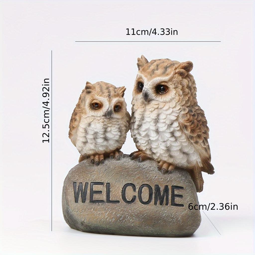 Bird Garden Decor, Welcome Sign Sculptures Statues for Yard Patio Lawn Funny Fairy Ornaments Outside Figurine Home Decorations