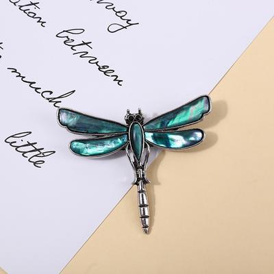 Mode Shell Intarsien Libelle Brosche Pin Cartoon Mode Abalone Shell Corsage Kleidung Zubehör