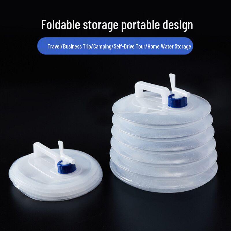 Portable Car-Mounted Folding Water Bag - Thickened Square Storage Tank for Outdoor Drinking - 5L, 10L, 15L