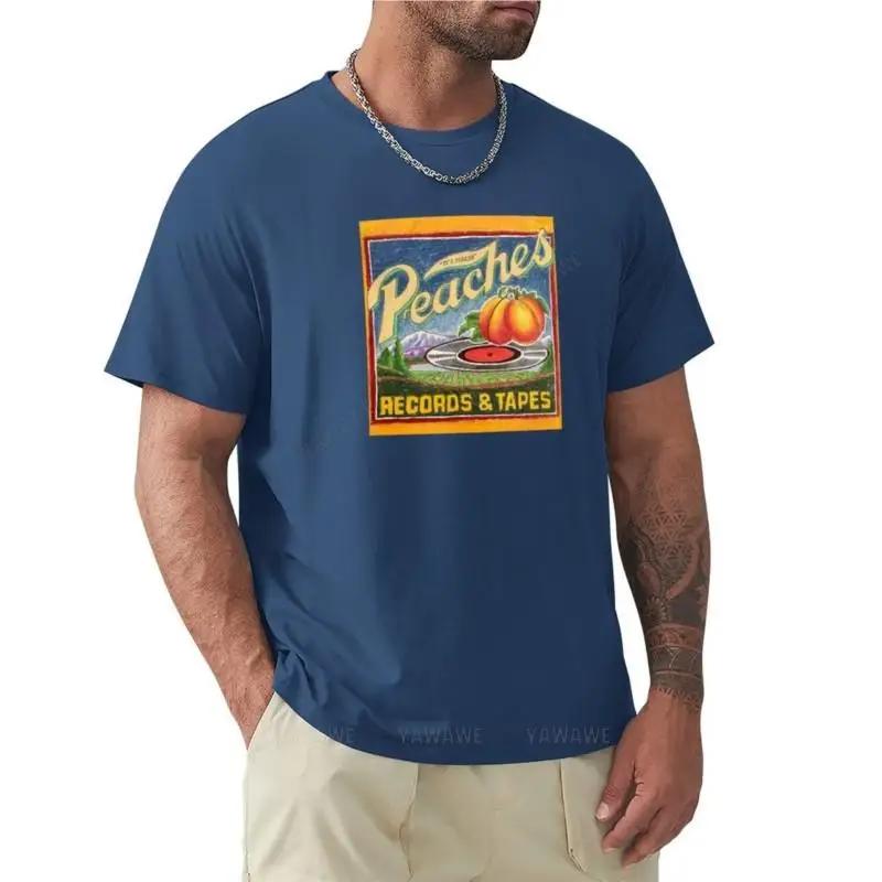 Peaches Records And Tapes Tshirt O Neck Tshirt Plus Size Tops Oversized T Shirt Unisexs Big And Tall T Shirts