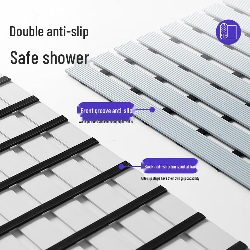 Baineng Non-Slip PVC Shower and Bath Mat