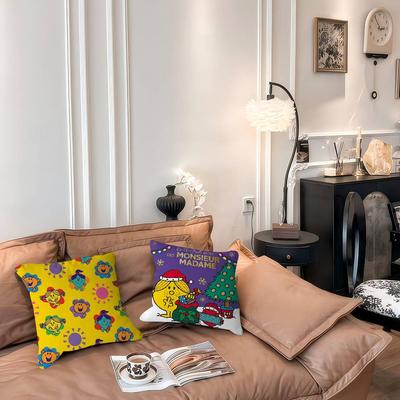 M-Monsieur M-Madame Pillow Case Removable Washable Cushion Cover – All-Season Soft Linen