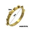 18K Gold Plated Geometric Punk Style Stainless Steel Bracelet - Non-Fading Fashion Accessory.