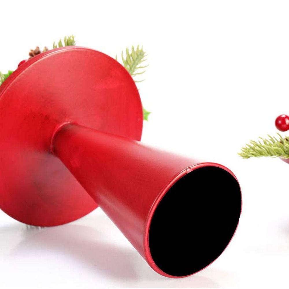 Reusable Christmas Candlestick Red Christmas Desktop Ornament Candle Container Candle Holder Gift
