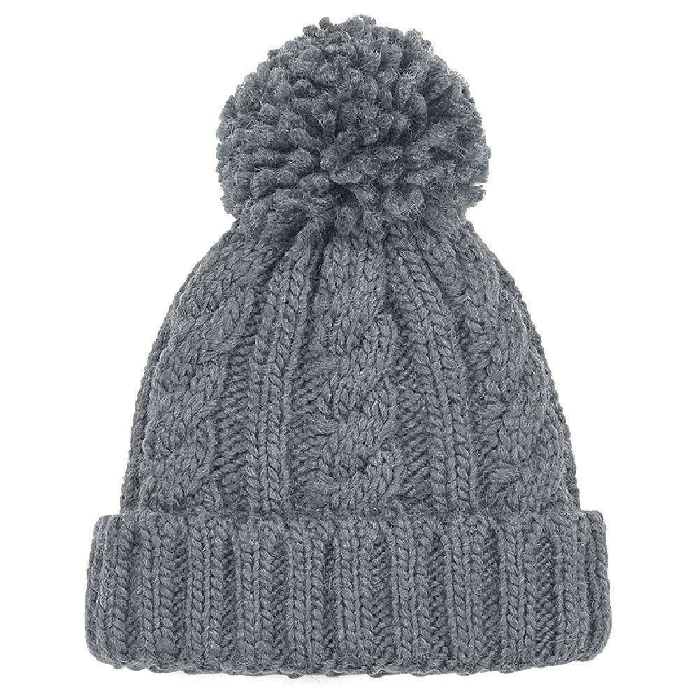Unsiex Adults Cable Knit Melange Beanie