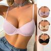 Steel Ring Gather Anti-Sag Bra Push-Up Bra with Lace Back Ready Stock