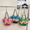 Women's Large Capacity Summer Woven Straw Beach Bag with Starfish Decoration
