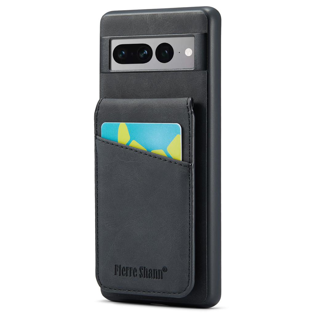 For Google Pixel 7 Pro 5G RFID Blocking Cell Phone Case Card Slots PU+TPU Cover