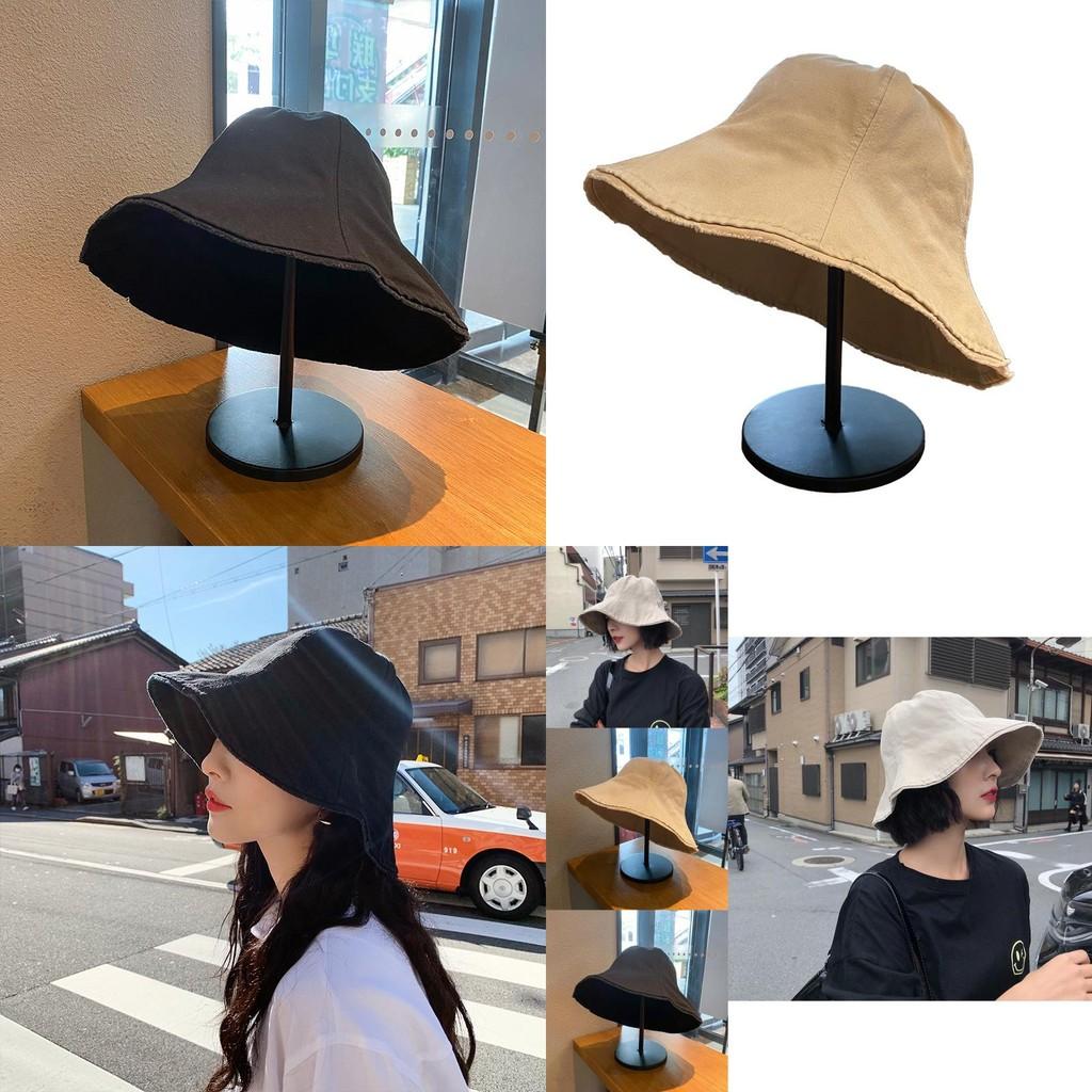 Beige Versatile Korean Style Fisherman Hat Trendy Wide Brim Sunshade Summer Hat For Women