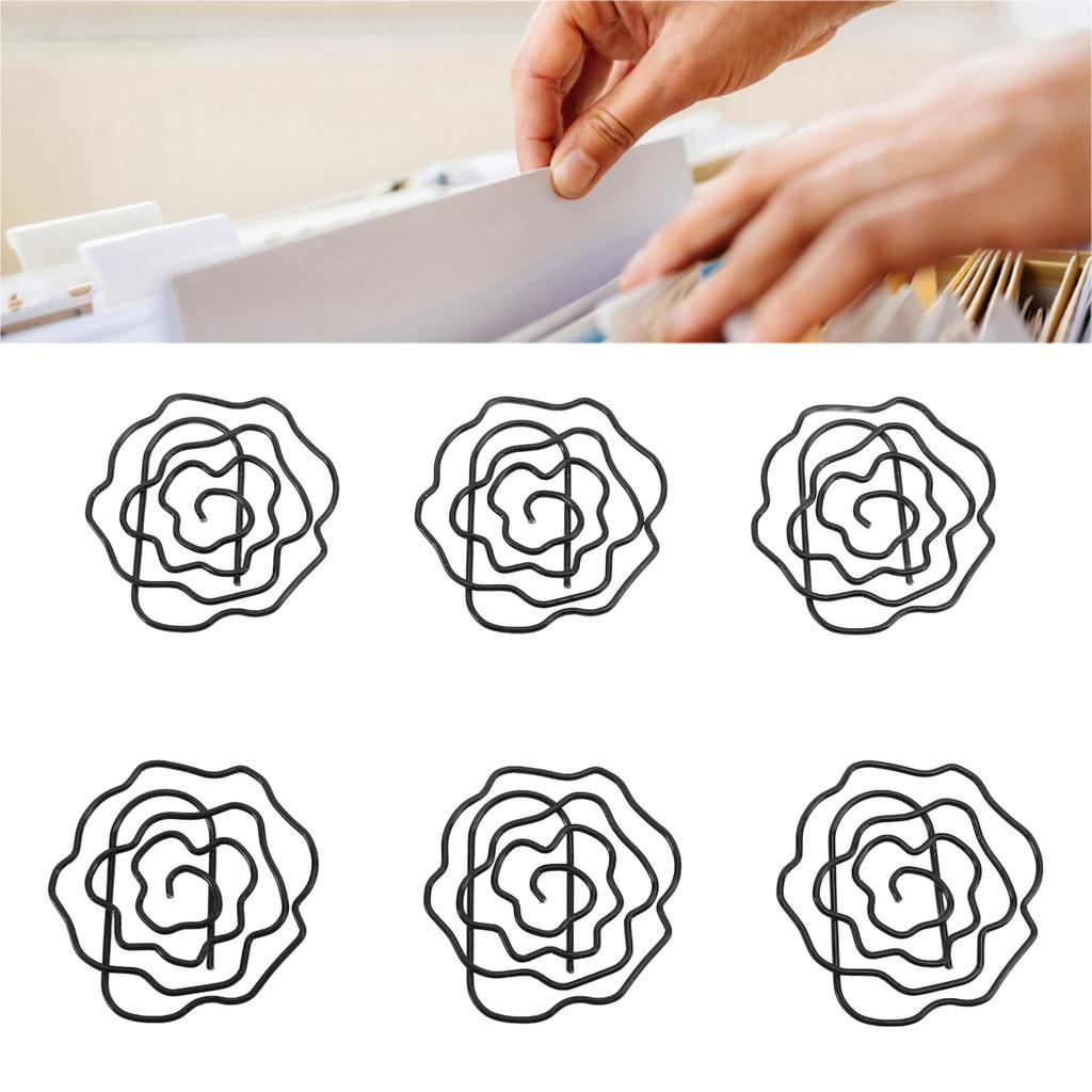 50pcs Paper Clips Cute   Shaped Decorative Metal Paperclips with Storage Box for School