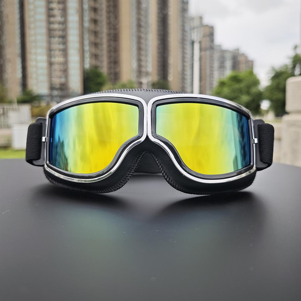 Motorcycle glasses, windproof riding helmet goggles, dustproof off-road motorcycle protective eyewear, Harley vintage sunglasses