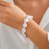 Fashion Irregular Special-shaped Pearl Necklace, Light Luxury Metal Collarbone Chain Set