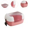 Open Top Pet Litter Box High Sided Removable Cat Toilet Pet Supplies Semi Closed Sifting Litter Tray for Small and Large Cats