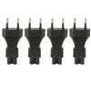4PCS  Male To IEC320 C5 Power Adapter 2.5A  Plug and Play Power Socket Adapter