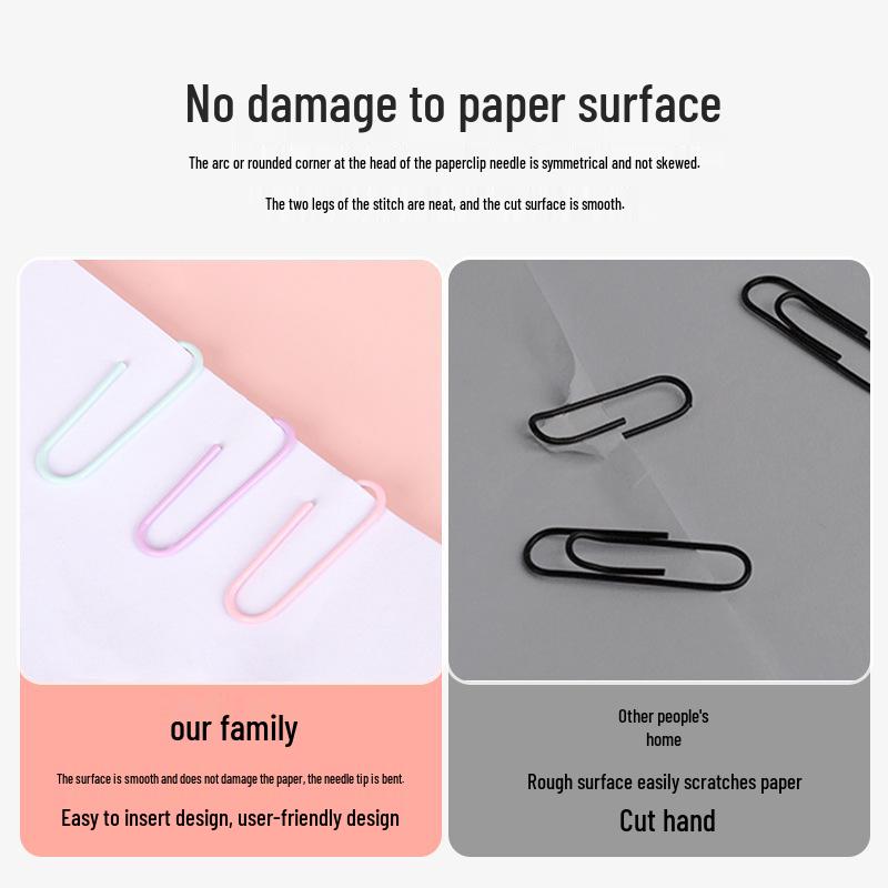 Morandi Color 28mm Metal Paperclips for Office and Finance