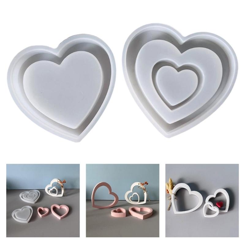 Romance Heart Shaped Silicone Mould for Wedding Valentines Candle Making and Craft Supplies