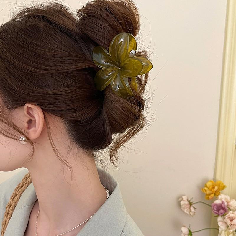 Floral Large Hair Claws Clips Crab Hair Clamps Women Girls Ponytail Holder Big Hair Barrettes Hairpins Hair Accessories Fashion