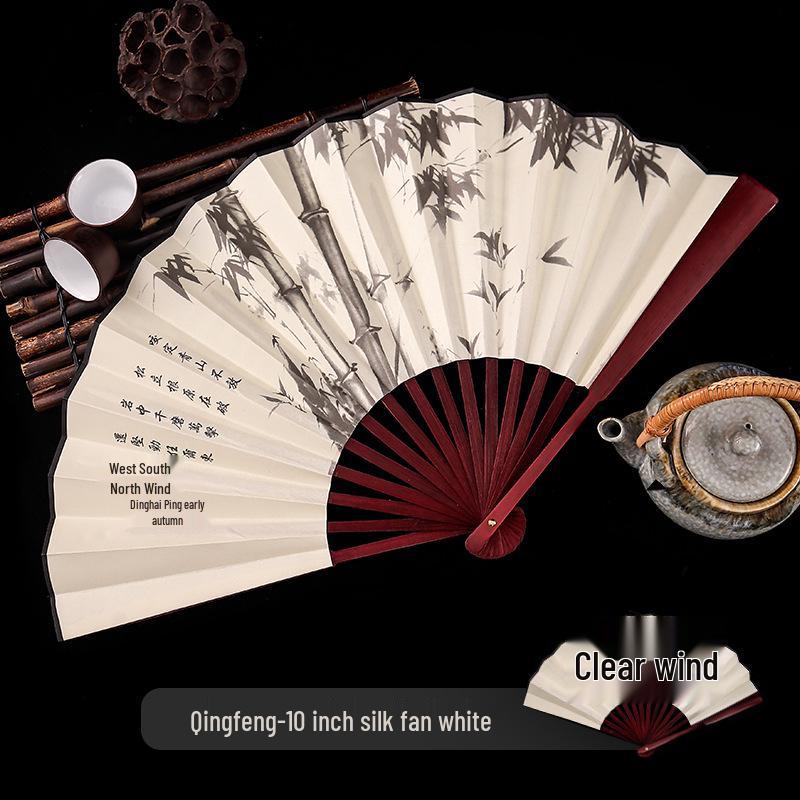 Ventilator pliabil portabil: Stil chinezesc antic pentru femei și copii, Perfect pentru Hanfu, Dans Cheongsam și Utilizare de vară