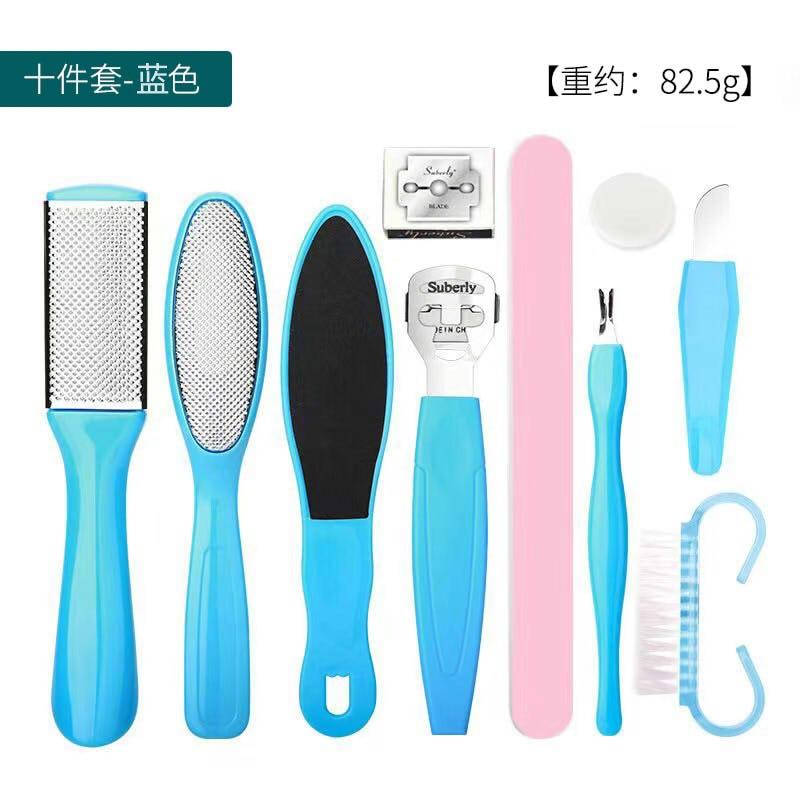 10 Teile/satz Beruf Pediküre Kit Raspel Fuß Datei Kallus Entferner Schaber Fuß Pflege Tool Kit